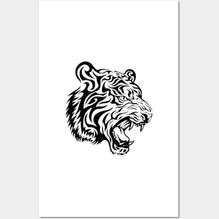 tiger tribal Posters and Art